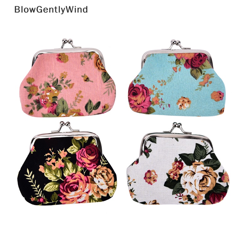 blowgentlywind-กระเป๋าใส่เหรียญ-ลายดอกไม้-สําหรับผู้หญิง-bgw