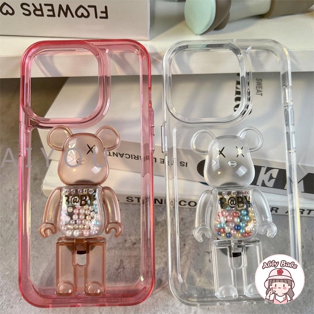 เคสโทรศัพท์มือถือ-อะคริลิค-tpu-นิ่ม-กันกระแทก-ลายการ์ตูน-clear-mand-kaws-พร้อมขาตั้ง-สไตล์เกาหลี-สําหรับ-iphone-14-pro-max-11-12-11-pro-max-x-xs-7plus