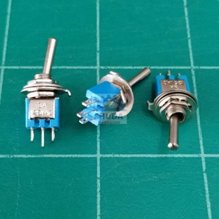 สวิทช์ โยก สลับ Sub-Miniature Toggle Switch 3 ขา 3P 3A 125V SMTS-102 #SMTS 3P (1 ตัว)