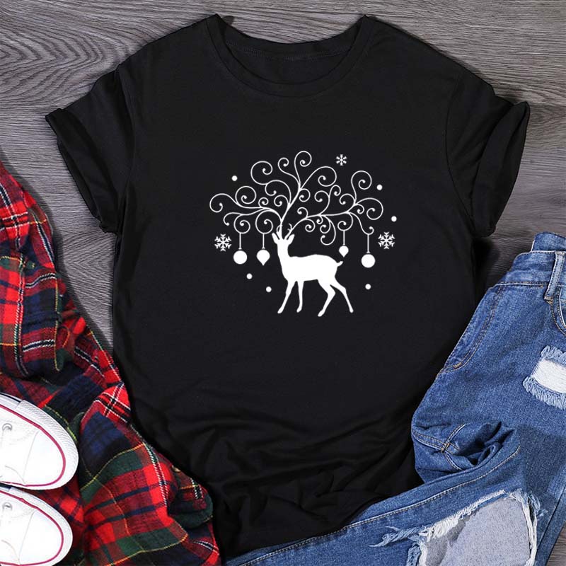 reindeer-cute-christmas-harajuku-printing-graphic-tees-cute-cartoon-graphic-t-shirt-women-cotton-short-sleeve-tee-tops