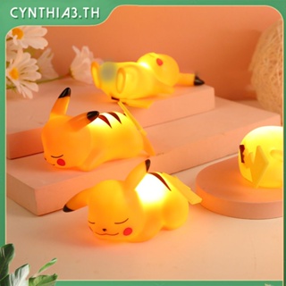 ต้นฉบับโปเกมอนน่ารัก Pikachu การ์ตูนแสงอ่อนห้องนอนข้างเตียงไฟกลางคืนเครื่องประดับเด็กส่องสว่างของเล่น Cynthia