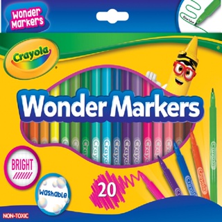 CRAYOLA สีเมจิกวันเดอร์ล้างออกได้ 20 สี รุ่น 58-0085