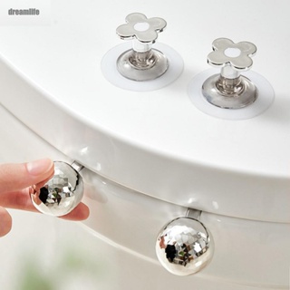 【DREAMLIFE】Toilet Lid Lifter Compact Paste Type Plating Silver Seats Handle Puller