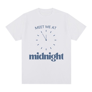  เสื้อยืด 【เสื้อยืดใหม่】☃♛ฤดูร้อนแฟชั่น DIY Men TShirt Taylor Midnights อัลบั้มนาฬิกา T เสื้อ Swift Men Hip Hop เสื้อยืด