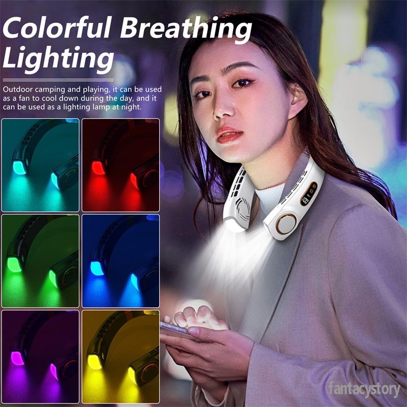 พัดลมไฟฟ้าเซรามิค-หน้าจอดิจิทัล-led-5-ความเร็ว-ไร้ใบพัด-ขนาดเล็ก-แบบพกพา-พร้อมไฟ-usb