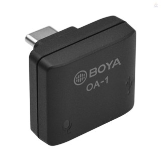 Boya BY-OA1 อะแดปเตอร์เสียง ขนาดเล็ก พร้อมพอร์ตไมโครโฟน TRS Type-C 3.5 มม. แบบเปลี่ยน สําหรับ DJI OSMO Action