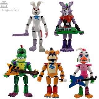 Augustina โมเดลฟิกเกอร์ Pvc รูปหมี Fnaf Five Nightmare At Freddys 5 ชิ้น/ชุดสําหรับเด็ก