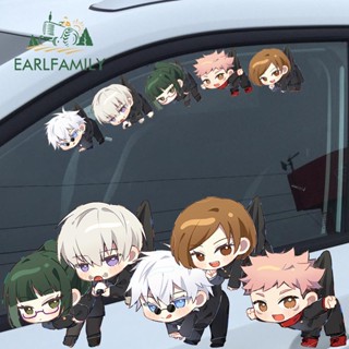 Earlfamily สติกเกอร์ไวนิล ลาย Jujutsu Kaisen Chibi กันน้ํา 13 ซม. สําหรับติดตกแต่งรถยนต์ รถจักรยานยนต์ เซิร์ฟบอร์ด