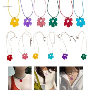 ✿ เครื่องประดับ สร้อยคอ พร้อมจี้ดอกไม้ ไม่สม่ําเสมอ