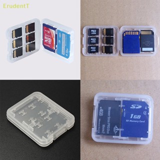 [ErudentT] กล่องเก็บการ์ดหน่วยความจํา Micro SD TF SDHC MSPD 8 ช่อง [ใหม่]