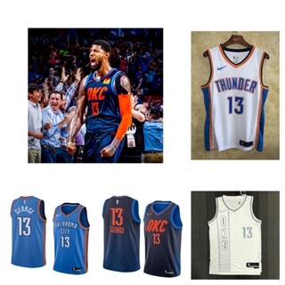 Oklahoma City Thunder #13 Paul George เสื้อสเวตเตอร์ของเสื้อบาสเก็ตบอล NBA Jersey