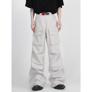 WORKSOUT กางเกงคาร์โก้ กางเกงขายาว คาร์โก้ กางเกง กางเกงคาร์โก้ขายาว 2023 NEW ออกแบบจีบ WS071716