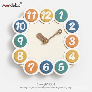 [พร้อมส่ง] Mandelda นาฬิกาแขวนผนัง สไตล์โมเดิร์น เรียบง่าย สําหรับห้องนั่งเล่น ร้านอาหาร