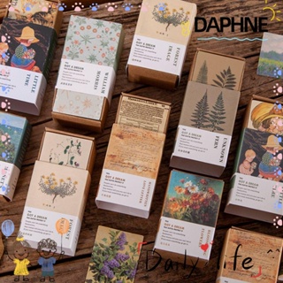 DAPHNE 100PCS Stationery Scrapbooking Background Journal Diary Decor Collage Paper Mini Note Cards Gift DIY Material Greeting Postcard Scrapbook Supplies Collection Book Series