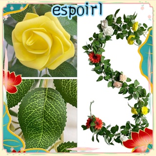 Espo เถาดอกไม้ประดิษฐ์ ใบกุหลาบหวาย สําหรับตกแต่งบ้าน ปาร์ตี้