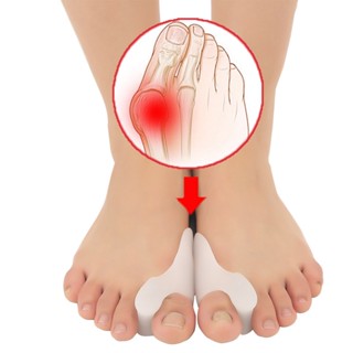 【สินค้าใหม่】แผ่นรองนิ้วเท้าแบบรูเดียวสำหรับ hallux valgus เครื่องแยกนิ้วเท้าทับซ้อนกัน การแก้ไข Hallux valgus SE70008