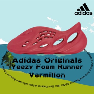 ของแท้ 100% Adidas Originals Yeezy Foam Runner Vermilion ป้องกันการลื่นไถล รองเท้าแตะ รองเท้าแตะกีฬา