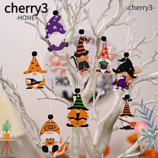 Cherry3 จี้ไม้ รูปโนม แฮนด์เมด สําหรับแขวนตกแต่งปาร์ตี้ฮาโลวีน DIY