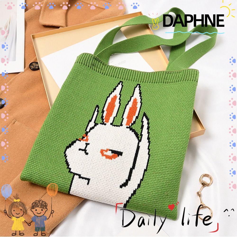 daphne-กระเป๋าถือ-กระเป๋าสะพายไหล่-ผ้าขนสัตว์ถัก-สําหรับผู้หญิง