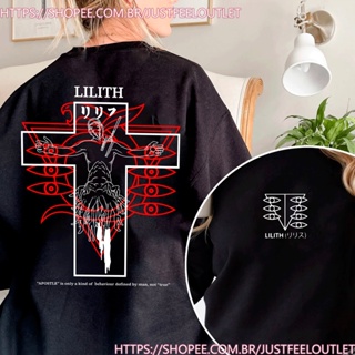 เสื้อกันหนาว คอกลม พิมพ์ลายการ์ตูนอนิเมะ Evangelion Lilith KDXG สําหรับผู้ชาย และผู้หญิง