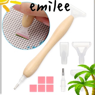 Emilee ปากกาปักครอสสติตช์คริสตัล 5D แบบเปลี่ยน สําหรับเย็บปักถักร้อย
