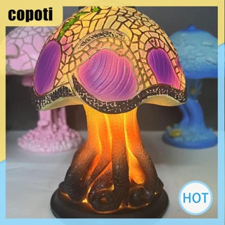 Copoti โคมไฟตั้งโต๊ะ รูปเห็ดแฟนตาซี สีสันสดใส สําหรับตกแต่งบ้าน ห้องนอน ข้างเตียง