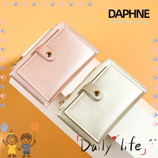 Daphne กระเป๋าสตางค์ มีซิป ใส่บัตรได้หลายใบ เรียบง่าย สําหรับผู้หญิง