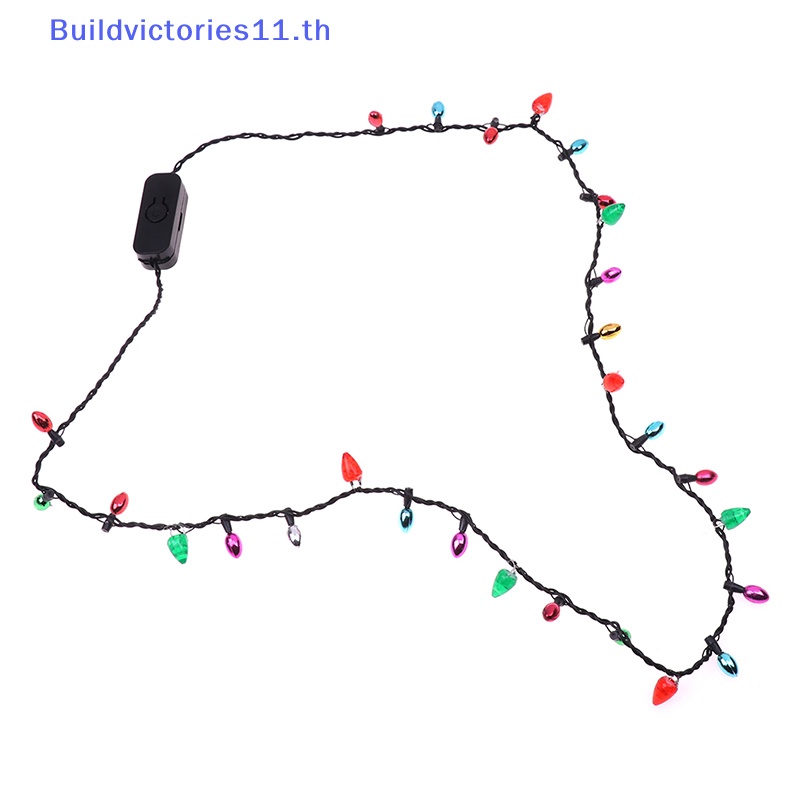 buildvictories11-สร้อยคอไฟกระพริบ-led-เรืองแสง-สําหรับคริสต์มาส