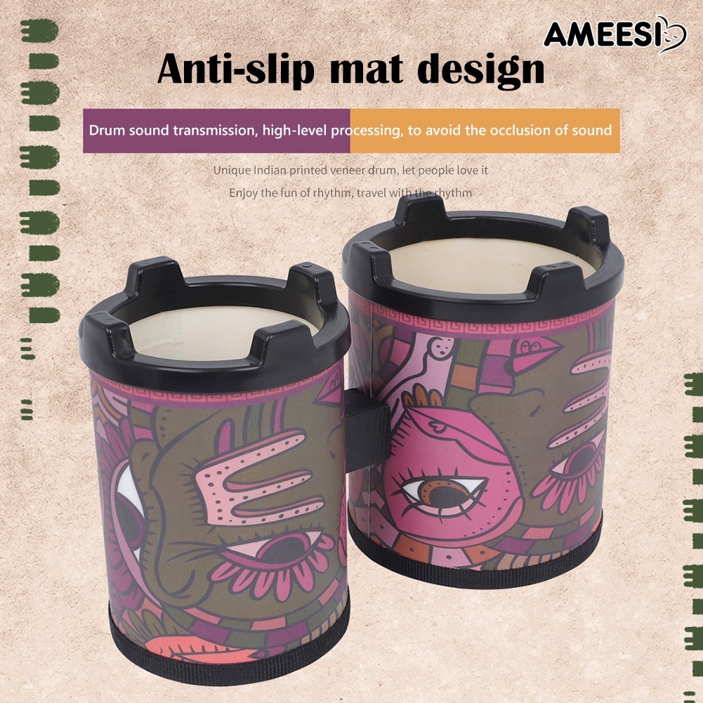 ameesi-เครื่องดนตรีไม้-กลองบองโก-อินเดีย-ของเล่นเสริมการเรียนรู้เด็ก