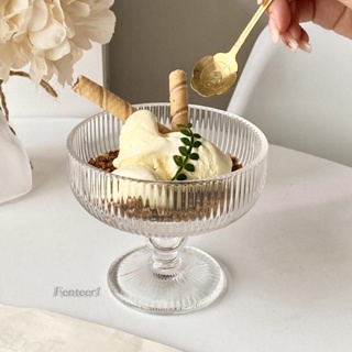 [Fenteer1] ถ้วยแก้วใส มั่นคง สําหรับใส่เครื่องปรุง ผลไม้ ไอศกรีม