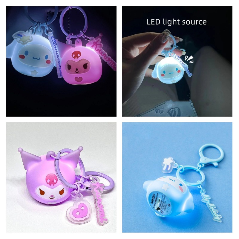 พวงกุญแจ-จี้ตุ๊กตาอนิเมะ-sanrio-เรืองแสง-เหมาะกับของขวัญ-แบบสร้างสรรค์-สําหรับตกแต่งกระเป๋า