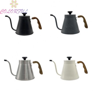 【COLORFUL】1200ML Stainless Steel Gooseneck Tea Kettle with Thermometer Perfect for Brewing