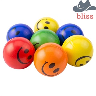 Bliss ลูกบอลโฟม PU รูปหน้ายิ้ม สีสันสดใส สําหรับออกกําลังกายข้อมือเด็ก