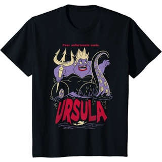 เสื้อยืดแขนสั้นเสื้อยืดใหม่เสื้อยืด พิมพ์ลายกราฟิก Disney The Little Mermaid Ursula สําหรับเด็กรหัสเต็ม S-3XLS-5XL