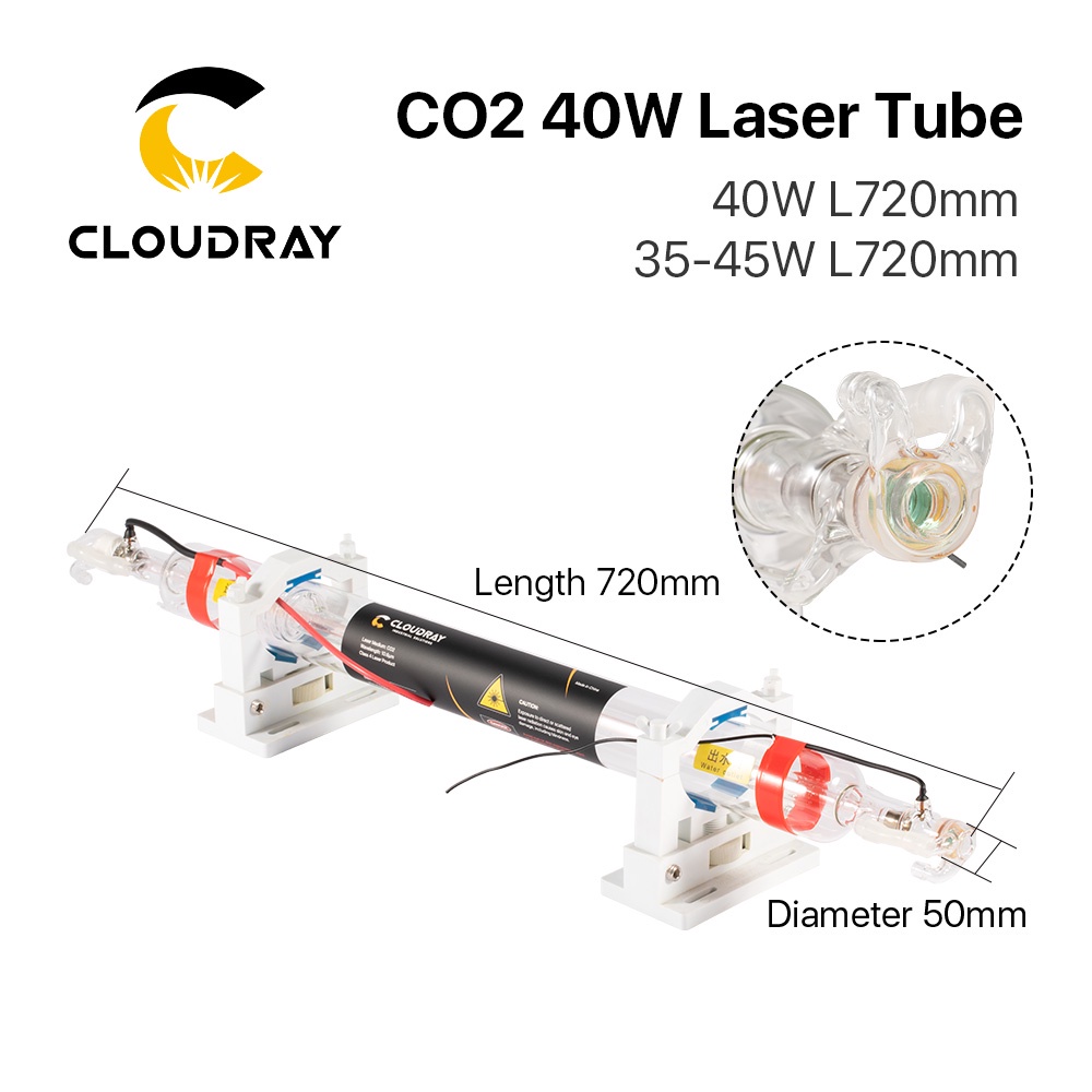 cloudray-35-45w-หลอดเลเซอร์แก้วโลหะ-co2-metal-glass-laser-tube-720mm-สําหรับเครื่องแกะสลักเลเซอร์-co2