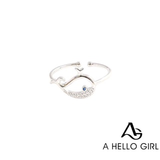 ภาพหน้าปกสินค้าแหวนเงิน ปลาวาฬ เพชร เปิด ปรับได้ แหวนนิ้ว ผู้หญิง เครื่องประดับ อุปกรณ์เสริม เด็กผู้หญิงสวัสดี ที่เกี่ยวข้อง