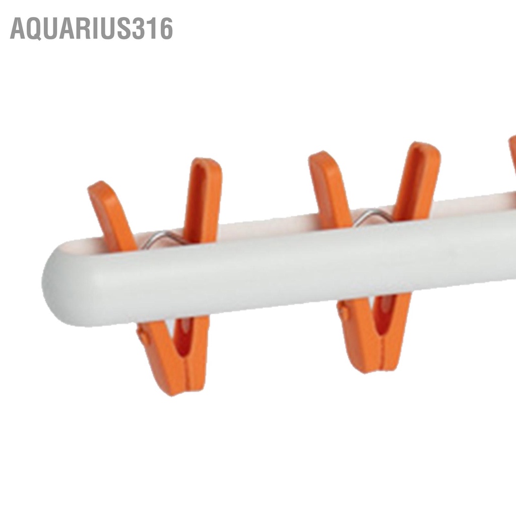 aquarius316-คลิปถุงเท้าพลาสติกราวตากผ้า-6-คลิปป้องกันการพันกัน-360-องศาหมุนได้อเนกประสงค์ไม้แขวนเสื้อสำหรับบ้าน