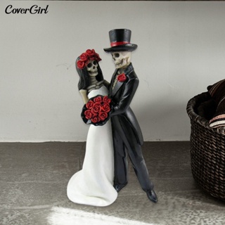 Covergirl โมเดลฟิกเกอร์เรซิ่น รูปปั้นผีคู่ โครงกระดูก สําหรับตกแต่งบ้าน วันครบรอบ งานแต่งงาน