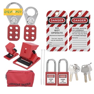 9 ชิ้น Lockout Tagout ล็อคแท็กชุดกุญแจนิรภัยที่แตกต่างกัน Lockout Station Lock Out Tag Out Kit