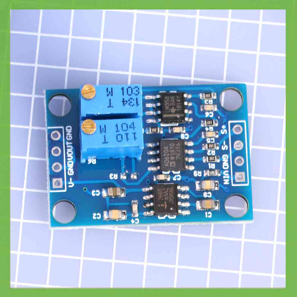 ad620-บอร์ดขยายเสียงสัญญาณแรงดันไฟฟ้า-uv-mv-ขนาดเล็ก