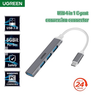 Ugreen ฮับ USB C 4 พอร์ต USB พอร์ต C เป็น USB 3.0 ฮับแยก อะแดปเตอร์ฮับ USB