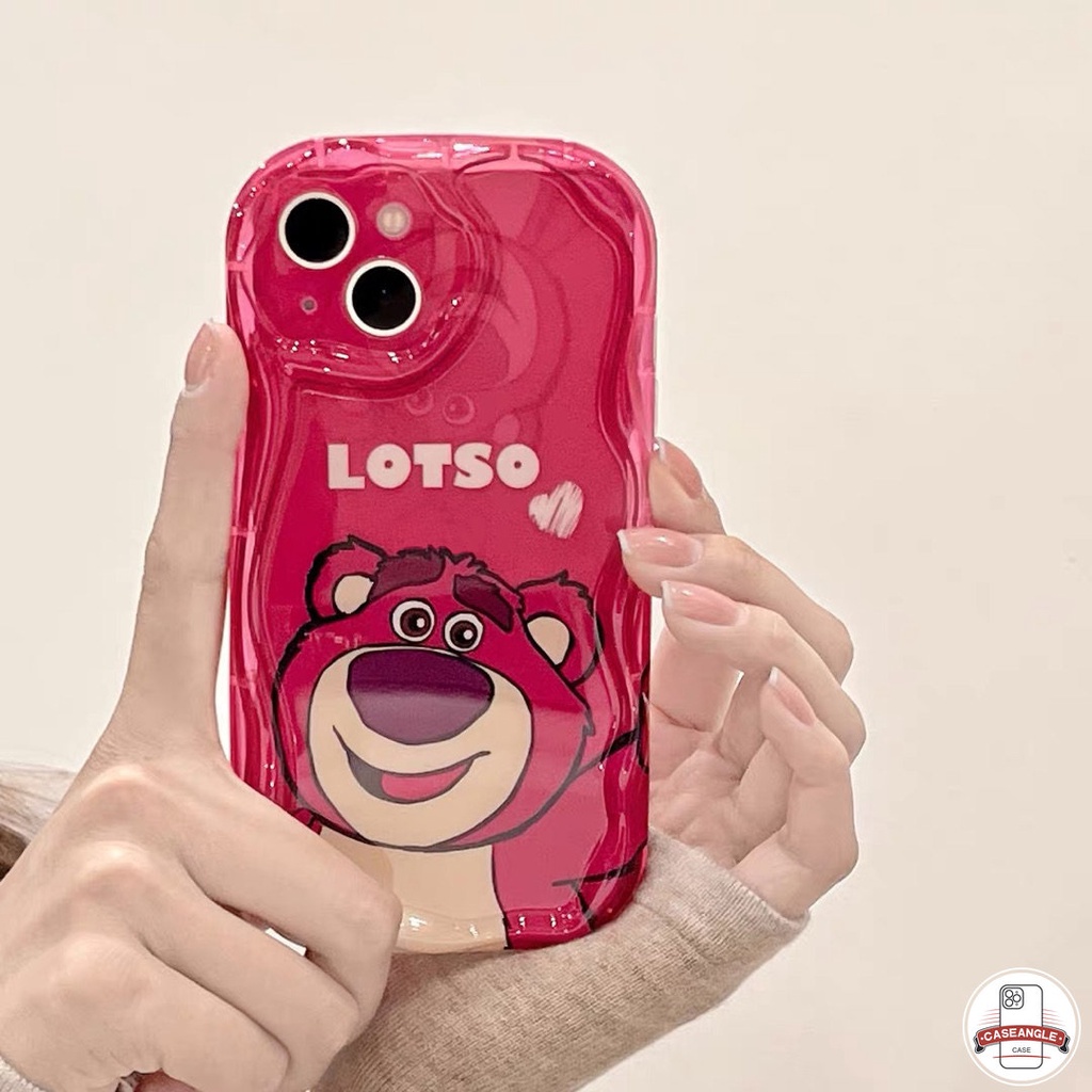 เคสโทรศัพท์มือถือแบบนิ่ม-กันกระแทก-ลายหมีสตรอเบอร์รี่น่ารัก-3d-ขอบโค้ง-สีวาว-สําหรับ-redmi-a2-10c-10-a1-9a-9-9t-10a-9c-nfc-poco-m3-redmi-note-11-10s-10-11s-8-9-10pro-max
