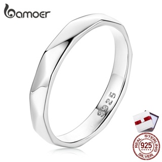 Bamoer 925 silver simple Finger Ring fashion jewellery Gifts For Women BSR219-6