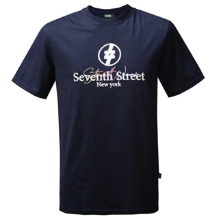📦พร้อมส่ง ผ้าฝ้ายบริสุทธิ์ 7th Street เสื้อยืด รุ่น TPF016 สีกรมท่า ผลิตจากผ้า Cotton USA T-shirt