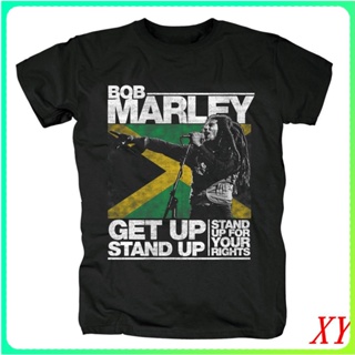 ดูดีนี่ เสื้อยืดคอกลม แขนสั้น ผ้าฝ้าย พิมพ์ลาย Marley Bob Bobmary Reggae Pop Rock Music สําหรับผู้ชาย