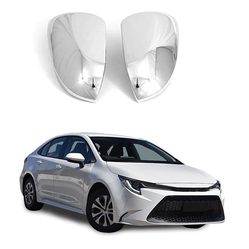 ฝาครอบกระจกมองข้างรถยนต์-โครเมี่ยม-สําหรับ-toyota-corolla-2019-2021