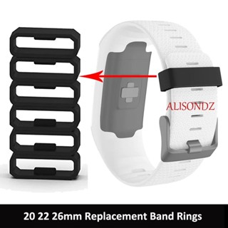 ALISONDZ Replacement Silicone Band Keeper Black Watch Buckle Watch Band Keeper Smart Watches Watch Strap Loop Soft Silicone Garmin Vivomove HR 20mm 22mm 26mm Watch Band Holder For Garmin Fenix