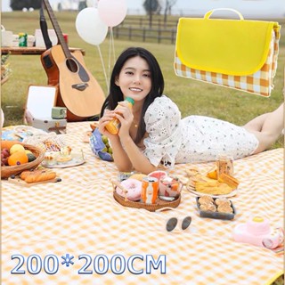 เสื่อปิคนิค เสื่อ แผ่นกันความชื้น picnic mat เสื่อขนาดพกพา พับเก็บได้ มีหูหิ้ว กันน้ำและป้องกันความชื้น เสื่อปิคนิคลายสก