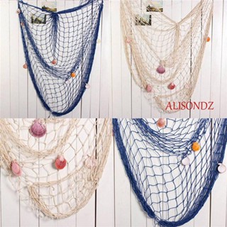 Alisondz ตาข่ายเปลือกหอย แฟชั่น ตกแต่งผนัง ธีมทะเล ปลาดาว พื้นหลัง ผนังทะเล ตกแต่งบ้าน