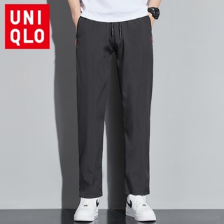 Uniqlo กางเกงกีฬา ขายาว แบบบาง แฟชั่นฤดูร้อน สําหรับผู้ชาย ไซซ์ M-5XL